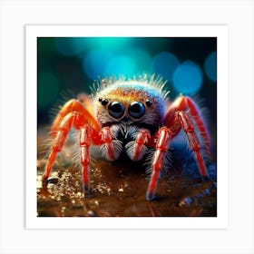 Firefly Anthropomorphic, Cute, Spider, Water Spider, Highly Detailed, Whimsical, Adorable, Fantasy, (3) Art Print