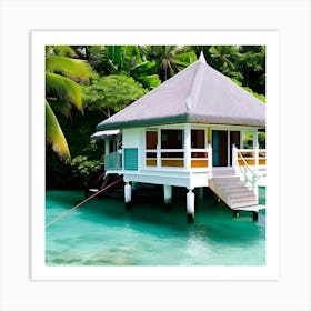 Beach House On Stilts Art Print