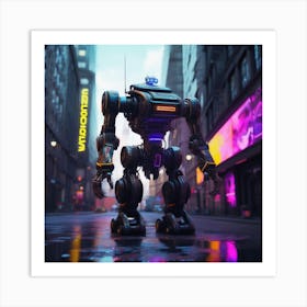 Robot In The City 65 Art Print