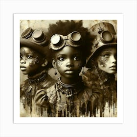 Steampunk Children Art Print