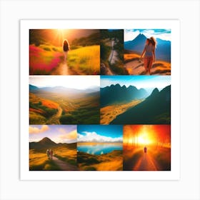 Sunset In The Mountains 31 Art Print