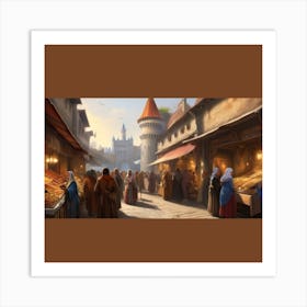 Medieval Market Art Print