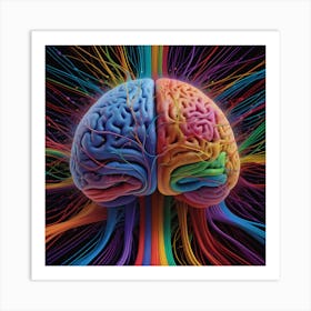 Rainbow Brain 1 Art Print