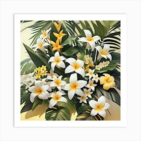 Tropical Flowers Art Print