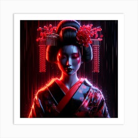 Japan Geisha Visual 86 Art Print