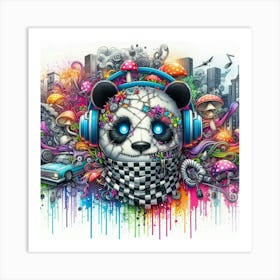 Psychedelic Panda 18 Art Print