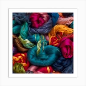 Colorful Threads Art Print