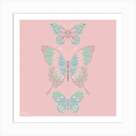 Butterflies Square Art Print