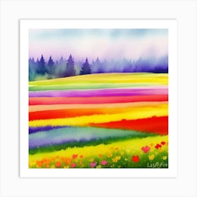 Colorful Field Art Print