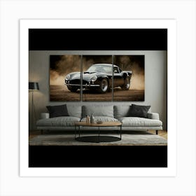 Black Sports Car Art Print