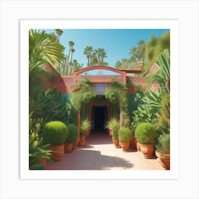 Jardin Majorelle Morocco Vintage 1 Art Print