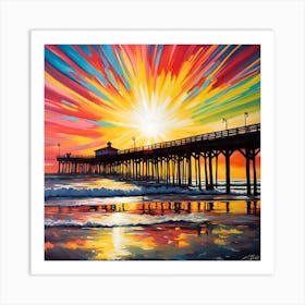 Pier of Radiance Over San Clemente Beach Art Print