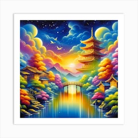 Asian Landscape Painting 11 Art Print