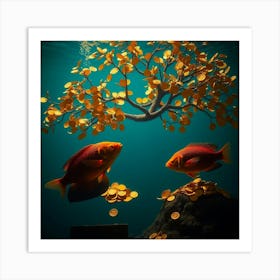 Goldfish In The Water 1 Art Print