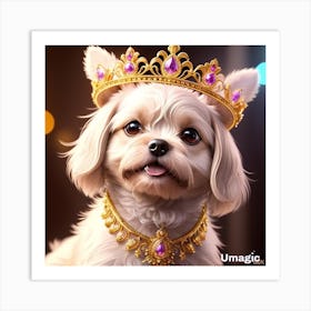 Princess Dog Art Print