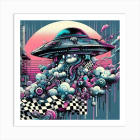 Alien Spaceship 2 Art Print