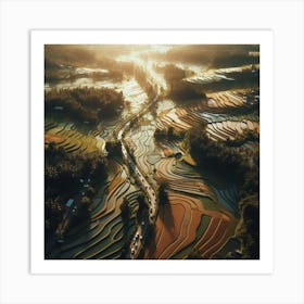 Rice Fields In Bali Art Print