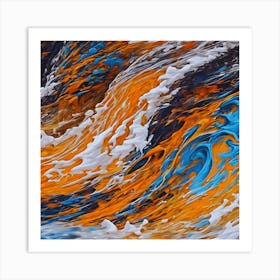 Foam Abstract Painting 1 Art Print