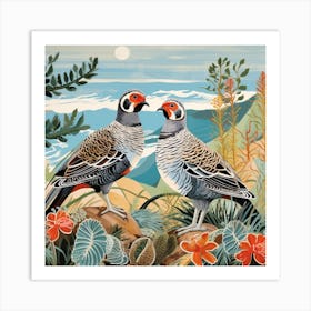 Bird In Nature Partridge 1 Art Print