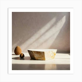 Bowl Of Almonds Art Print