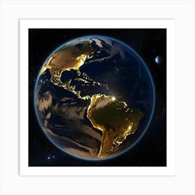 Earth From Space 3 Art Print