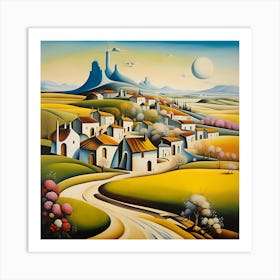 Village In The Countryside Art Print