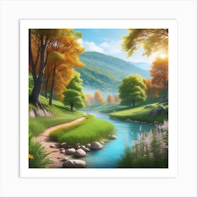 Landscape Painting 215 Art Print