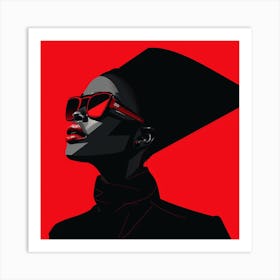 Black Woman In Sunglasses Art Print