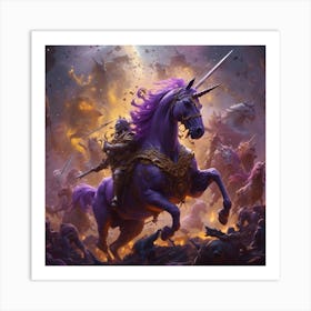 Unicorns & Zombies Art Print