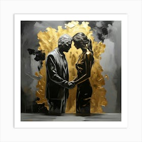 'Golden Couple' Art Print