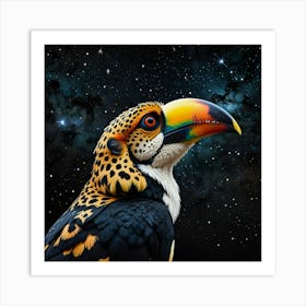 Default Cheetah Tiger Toucan In The Night Sky Art 0 Art Print