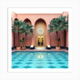 Pool At The Marrakech Hotel Art Print