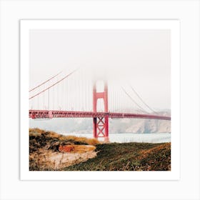 Foggy Golden Gate Bridge Art Print