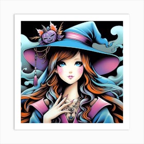 Halloween Witch Art Print