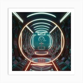 Futuristic Tunnel Art Print