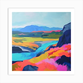 Colourful Abstract Thingvellir National Park Iceland 2 Art Print