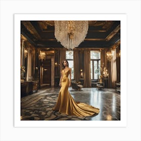 Golden Gown Art Print