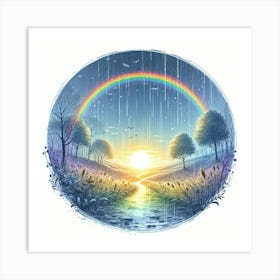 Rainbow in the sky 3 Art Print