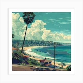 California Beach Art Print