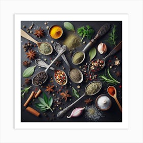 Herbs and Spices Art Print