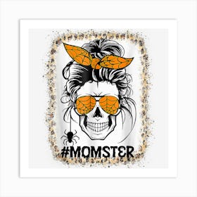 Bleached Momster Sugar Skull Mom Halloween Party Costume Art Print