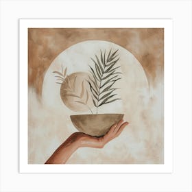 Boho Hand And Moon 1 Art Print