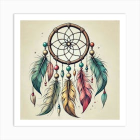 Tattoo Dreamcatcher 2 Art Print