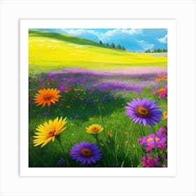 Field Of Flowers 2 Art Print