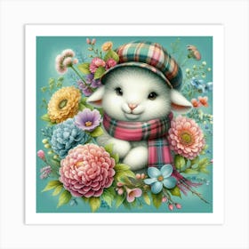 Lamb In A Hat Art Print