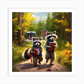 Raccoons 2 Art Print