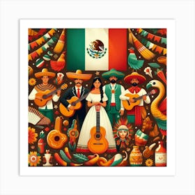 Mexican Folk Art Art Print