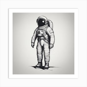 Astronaut In blank Space Art Print