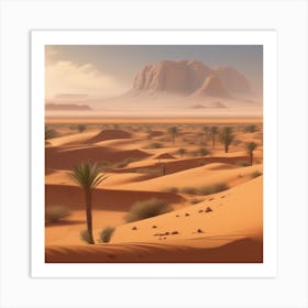 Desert Landscape - Desert Stock Videos & Royalty-Free Footage 37 Art Print