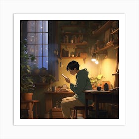 Boy In A Room Art Print